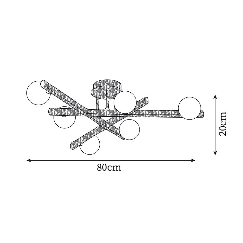 Wooden Branch Ceiling Light - Letslighting