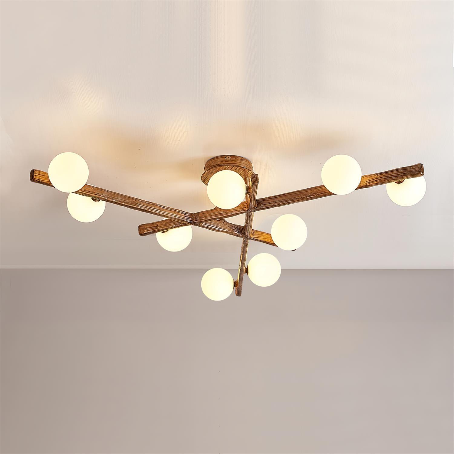 Wooden Branch Ceiling Light - Letslighting