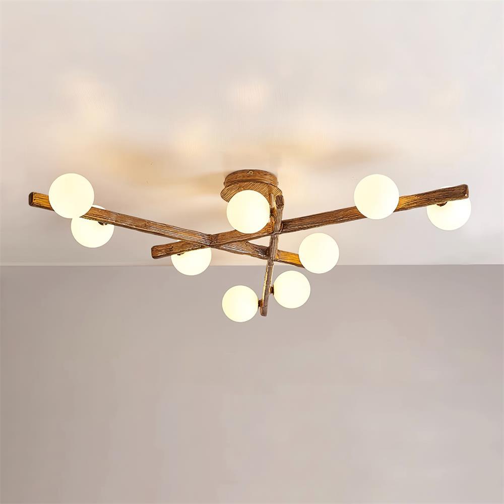 Wooden Branch Ceiling Light - Letslighting