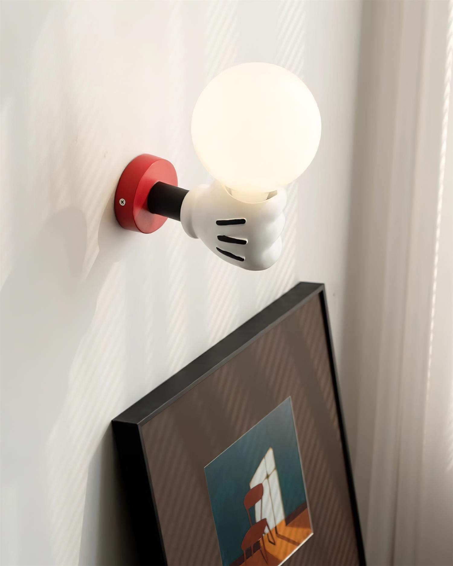 Wall Lamp Fabric Shade Modern Classic Gold Walnut Sconce Bedroom - Letslighting