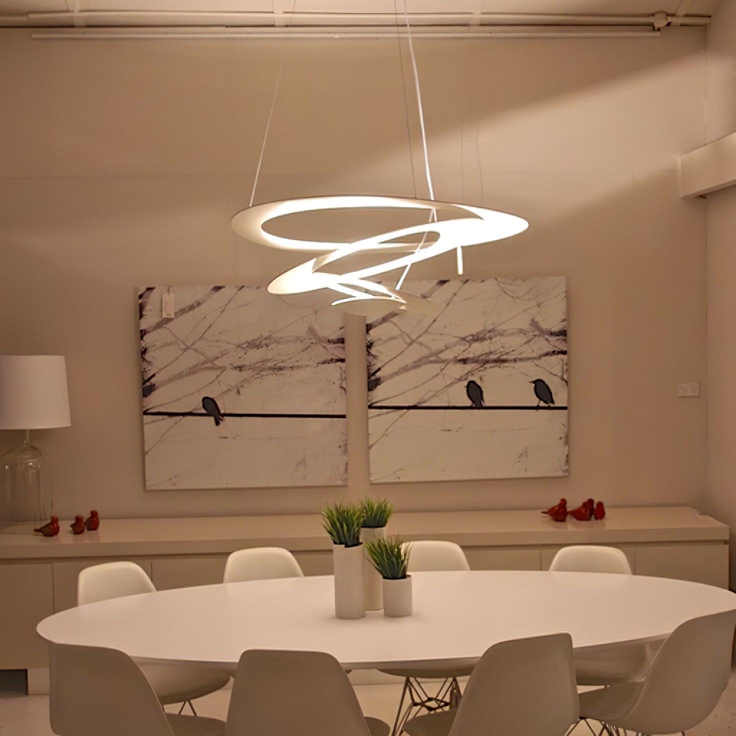 Micro LED Chandelier LED Swirl Rings - Letslighting