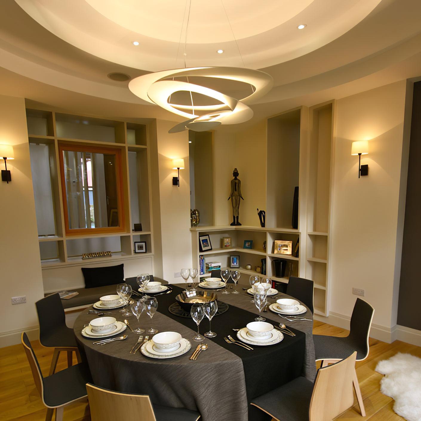 Micro LED Chandelier LED Swirl Rings - Letslighting