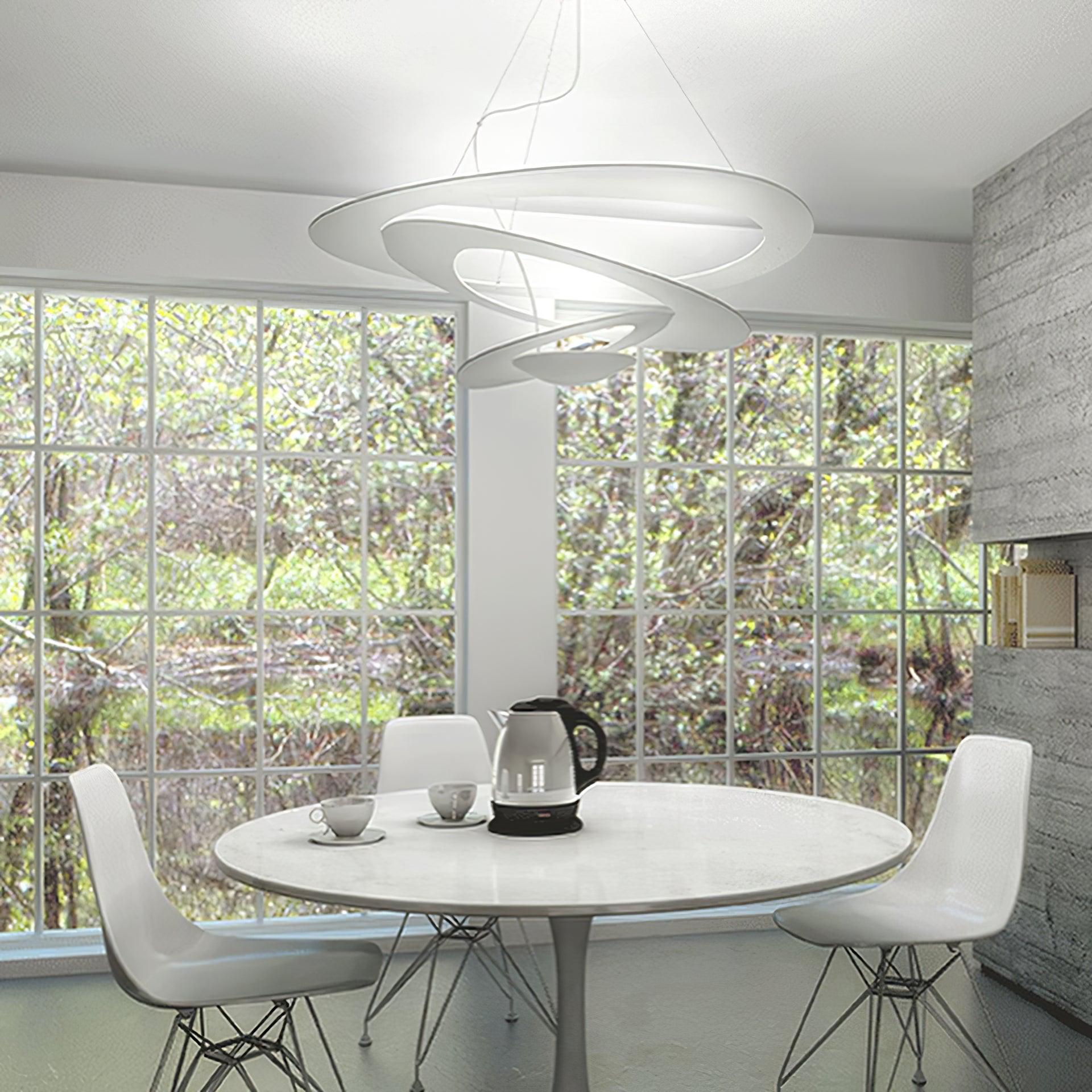 Micro LED Chandelier LED Swirl Rings - Letslighting