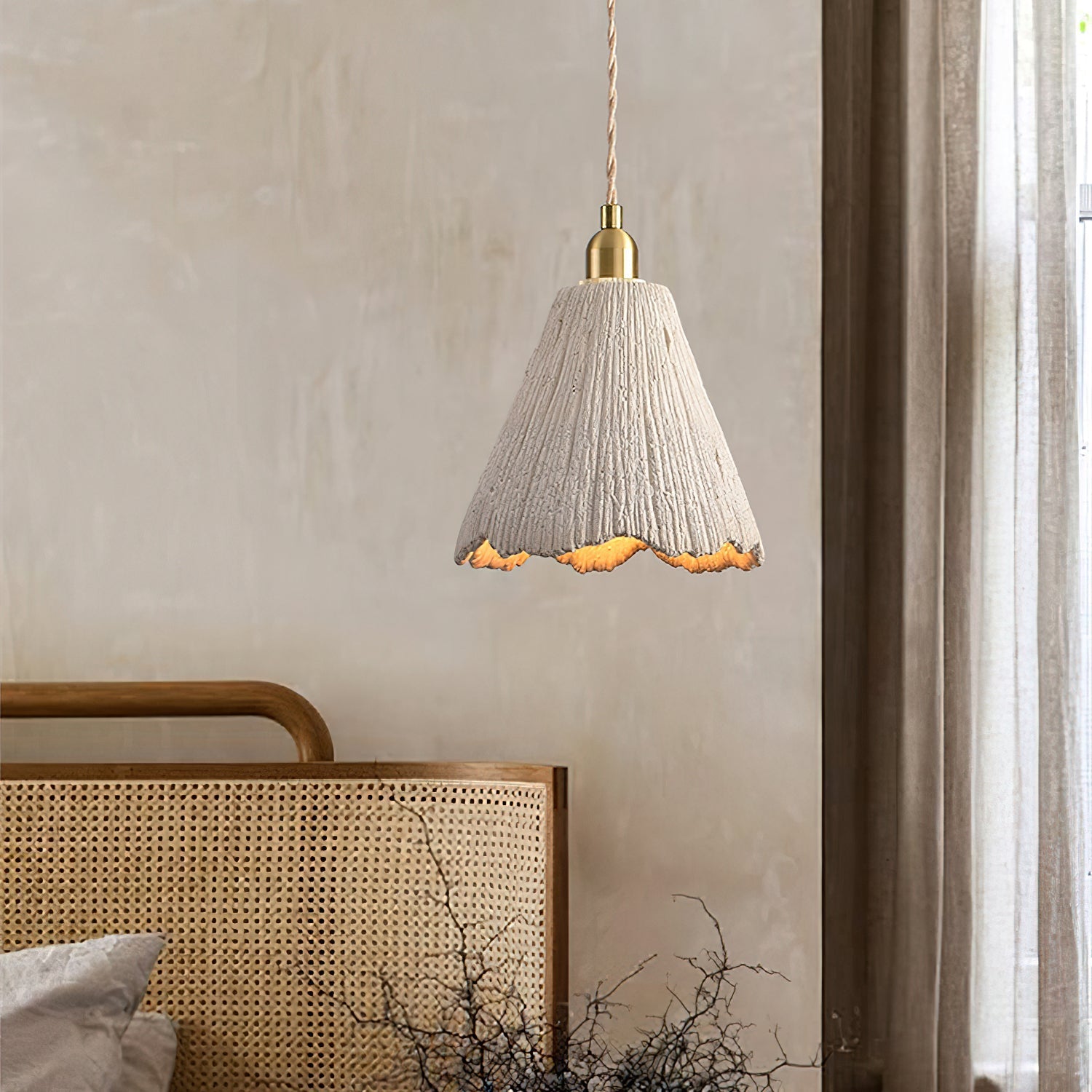 Avi Textured Pendant Lights Cement