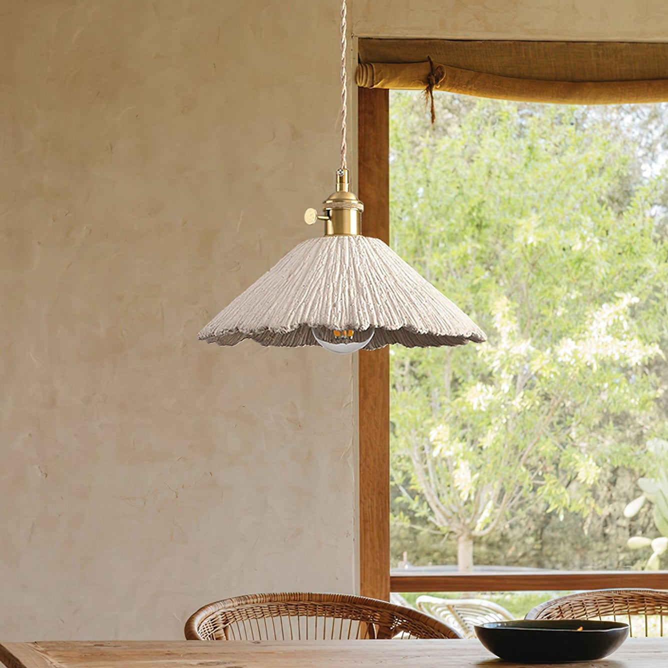 Avi Textured Pendant Lights Cement