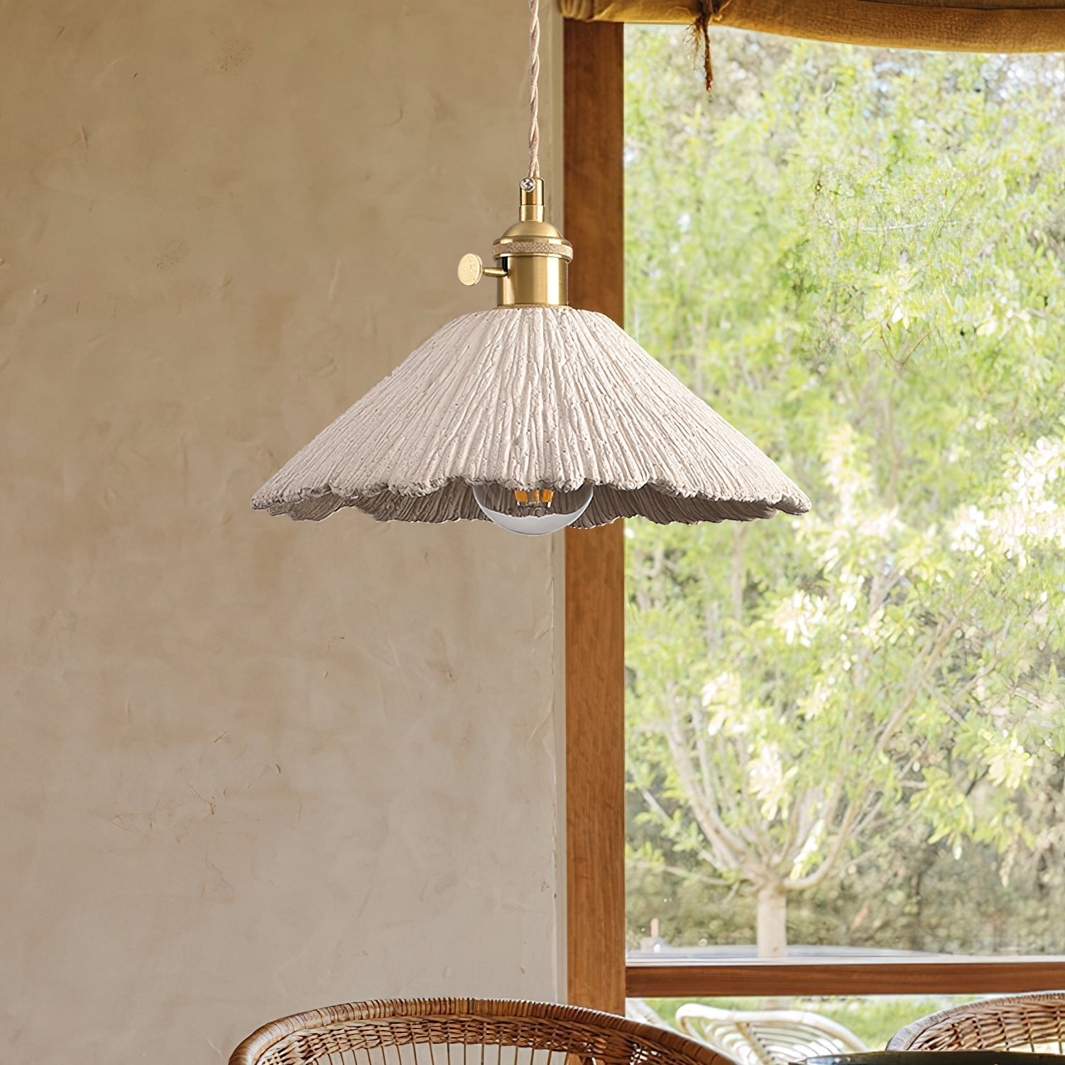 Avi Textured Pendant Lights Cement