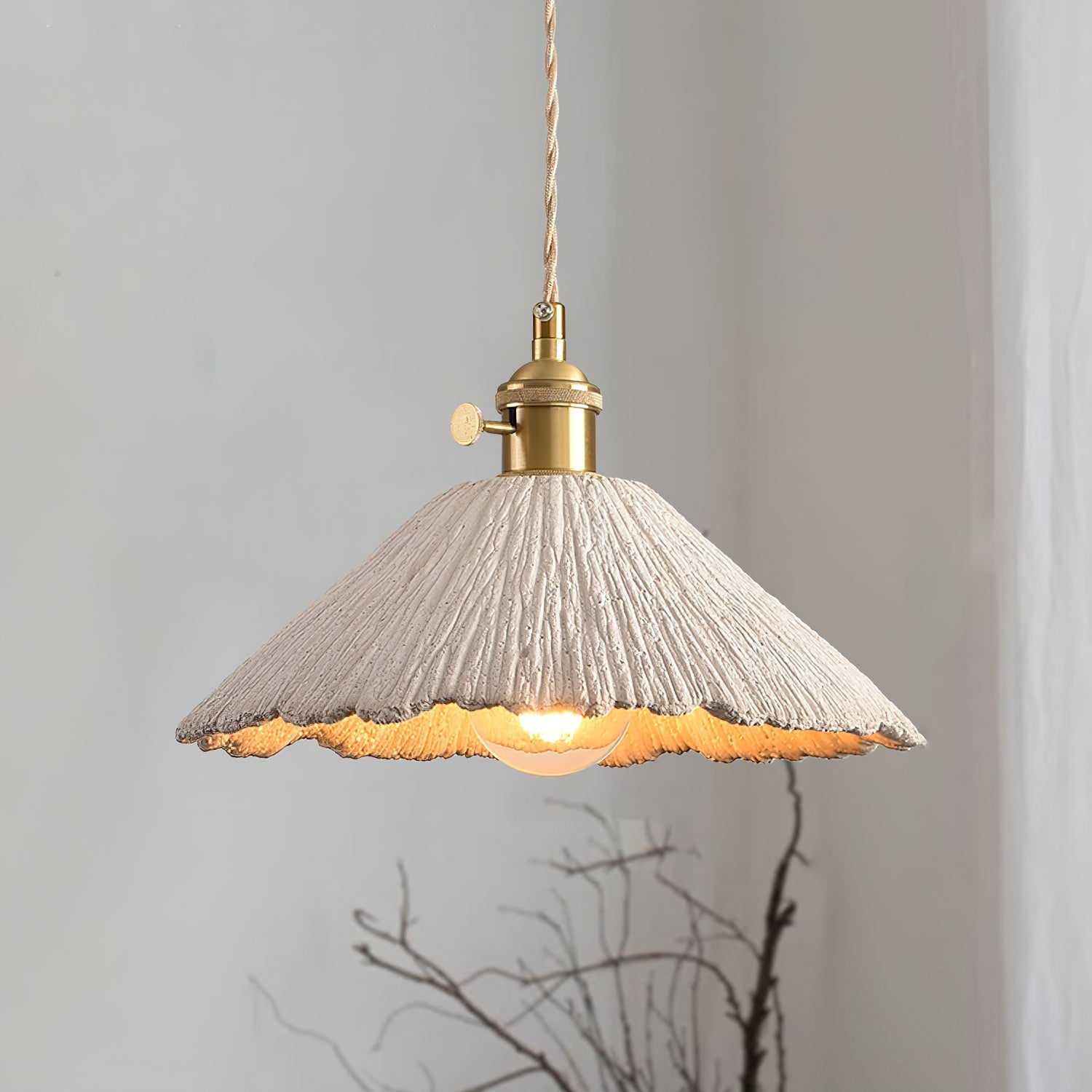Avi Textured Pendant Lights Cement