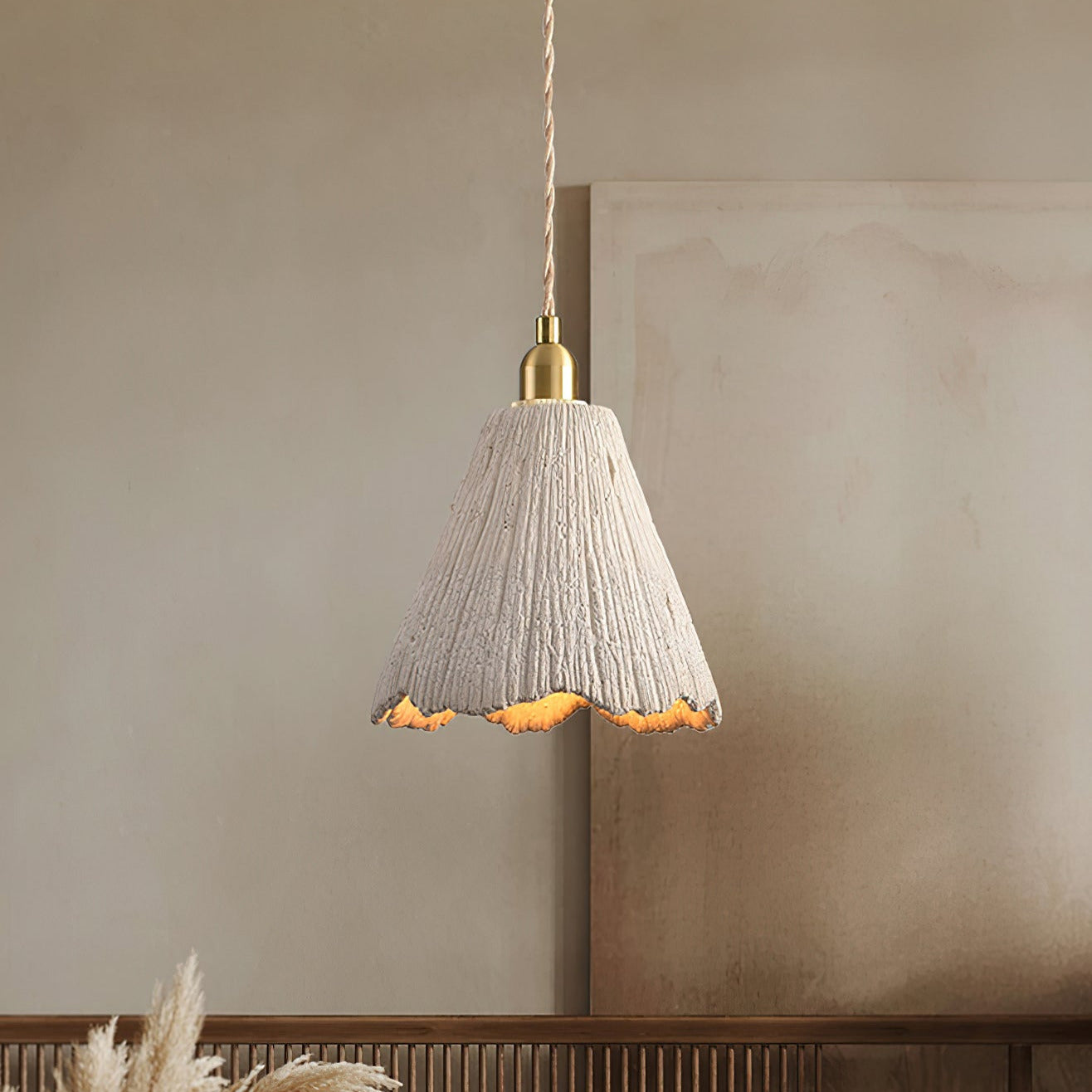 Avi Textured Pendant Lights Cement