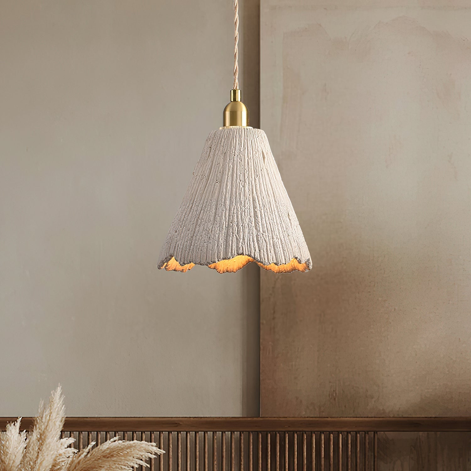 Avi Textured Pendant Lights Cement