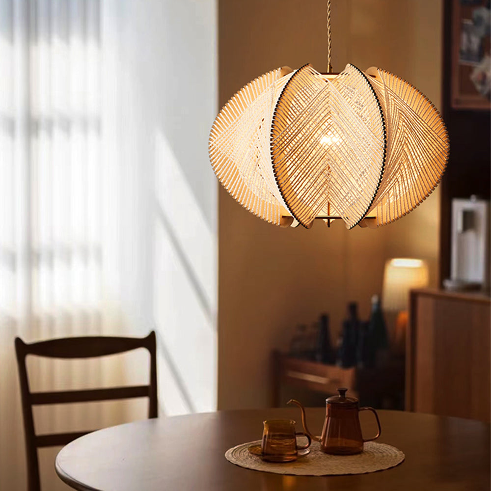 Ritta Retro Round LED Pendant Light Rope Dining Room Living Room - Letslighting