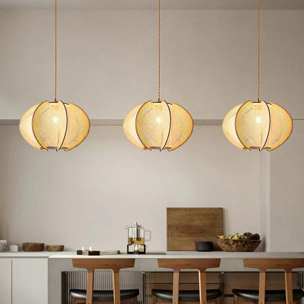 Ritta Retro Round LED Pendant Light Rope Dining Room Living Room - Letslighting
