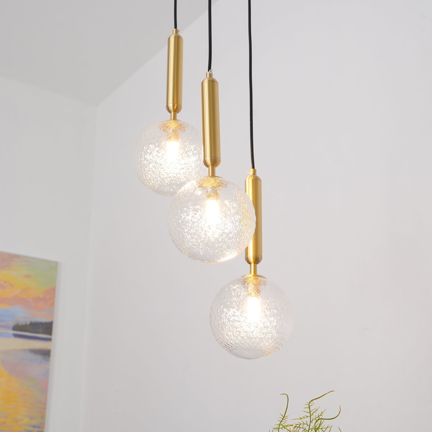 Velain Brass Industrial Pendant Light - Letslighting