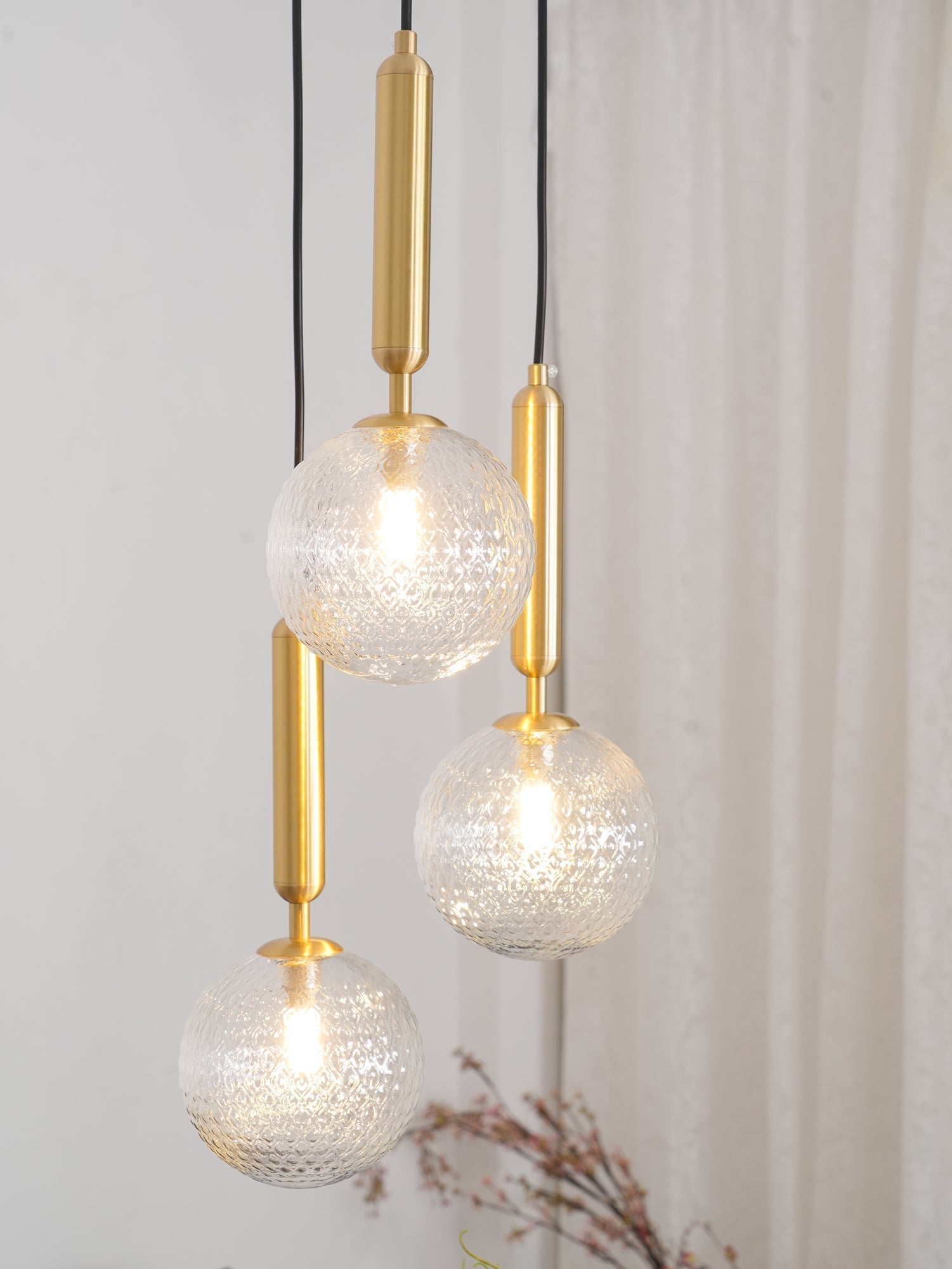 Velain Brass Industrial Pendant Light - Letslighting