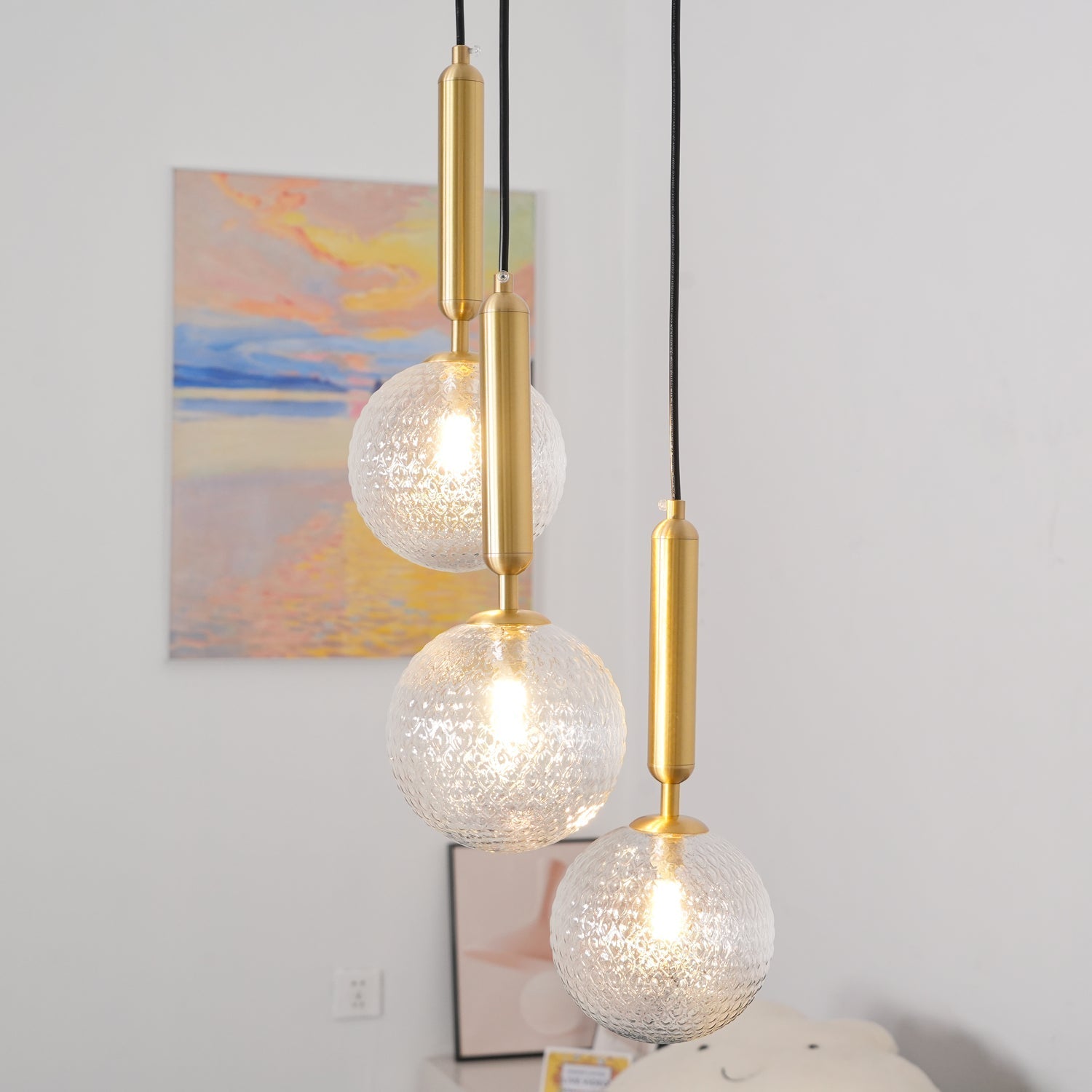 Velain Brass Industrial Pendant Light - Letslighting