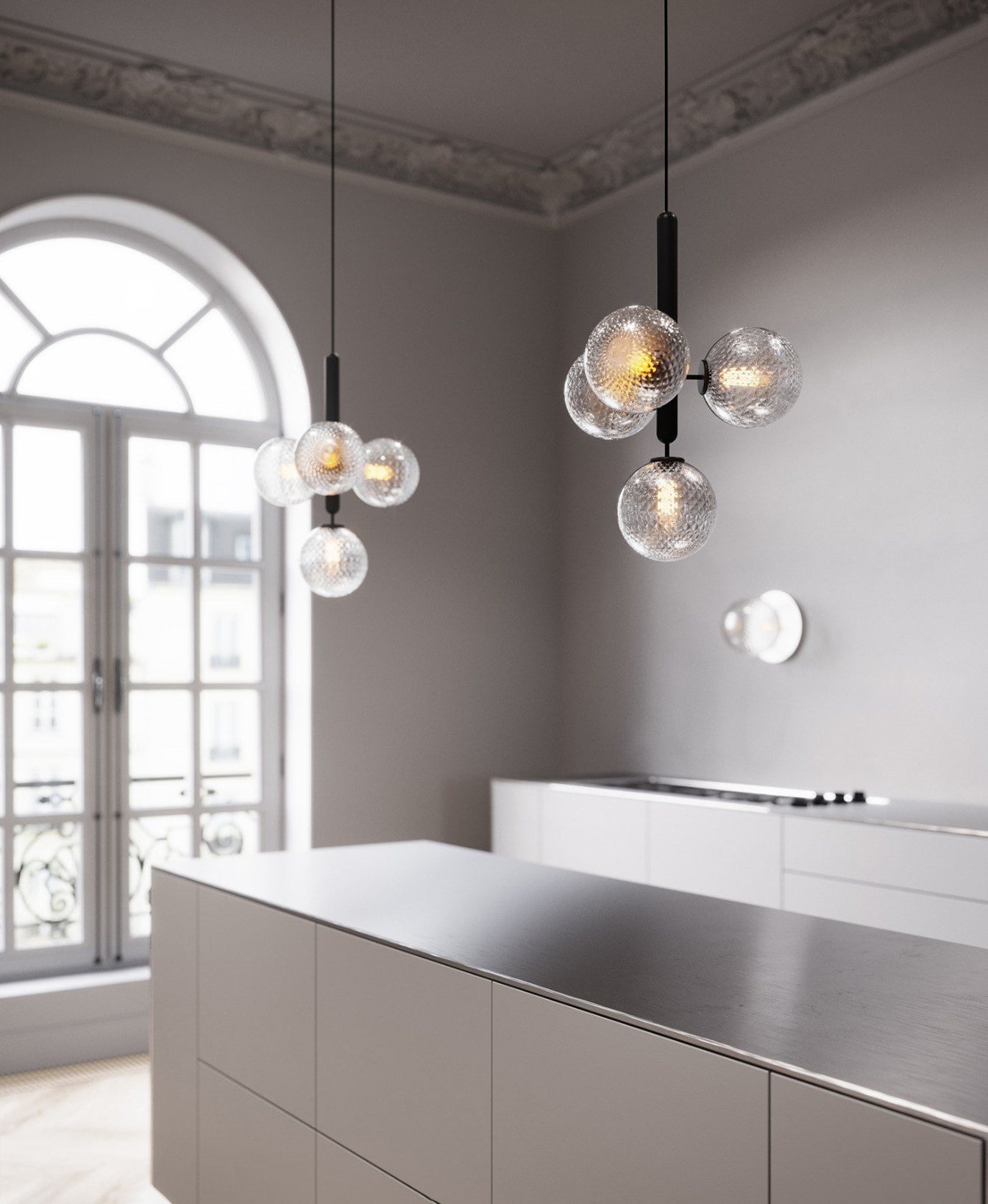 Calyxia Glass Classic Industrial Pendant Light - Letslighting