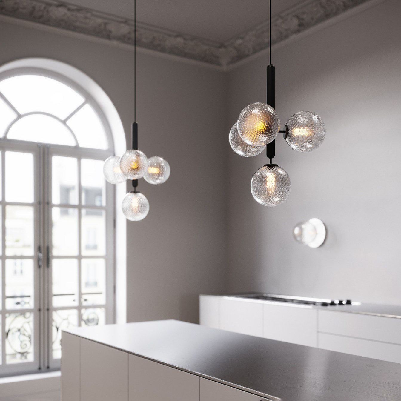 Calyxia Glass Classic Industrial Pendant Light - Letslighting