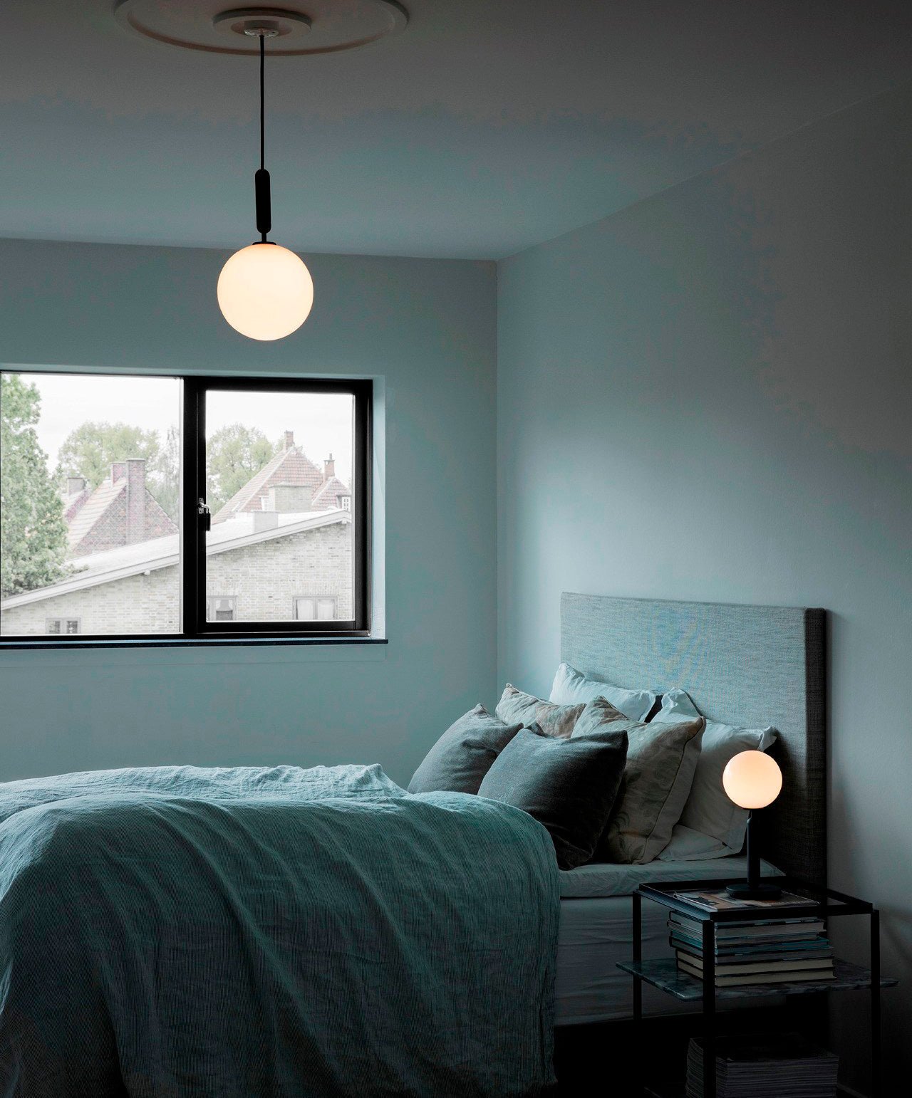 Azorila Modern Minimalist Swag Brass Glass Pendant Light - Letslighting