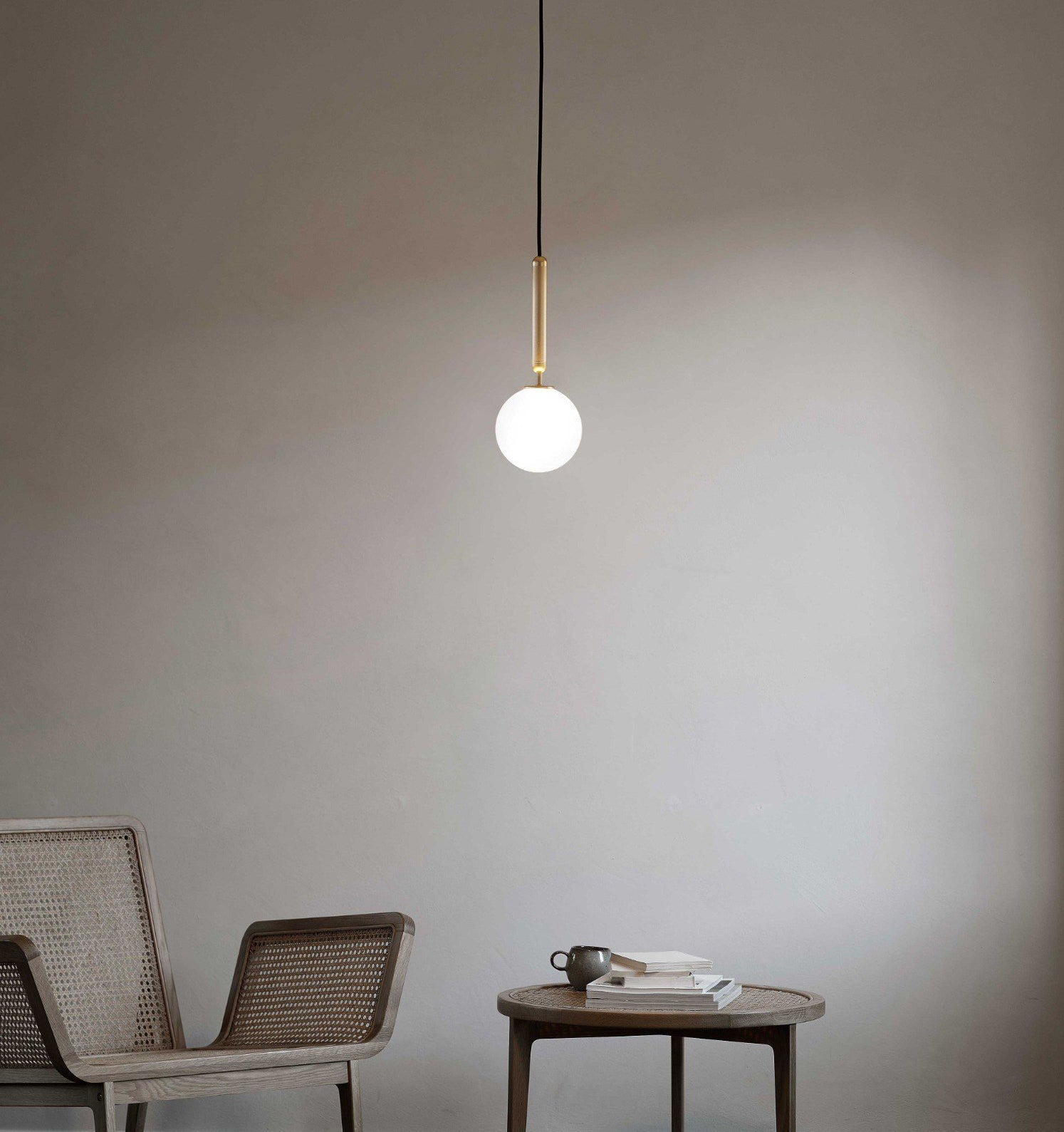 Azorila Modern Minimalist Swag Brass Glass Pendant Light - Letslighting