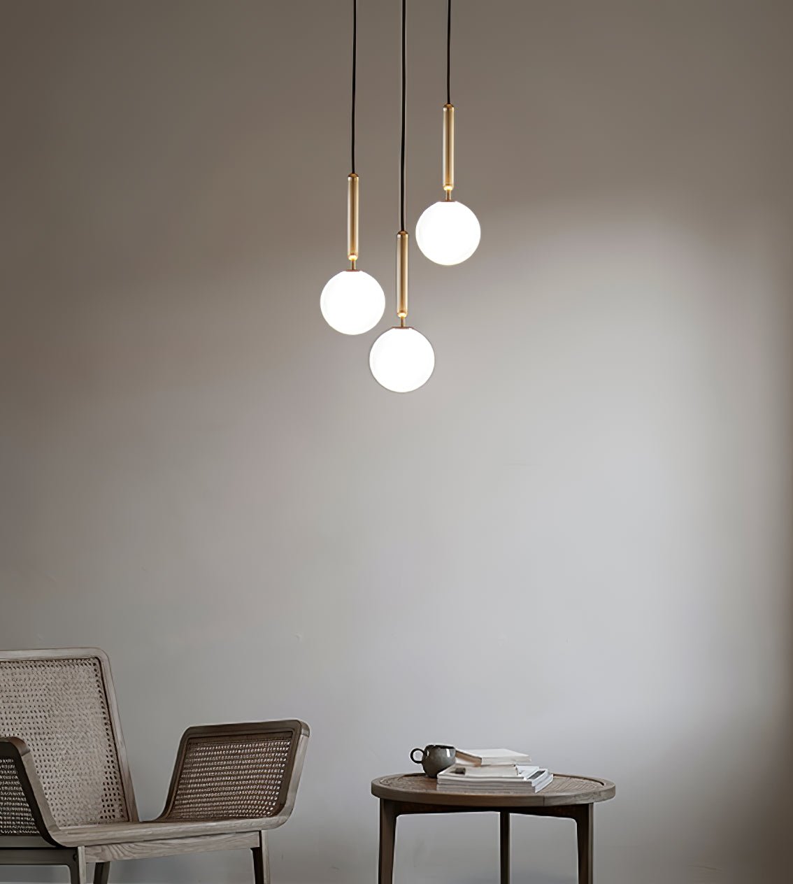 Azorila Modern Minimalist Swag Brass Glass Pendant Light - Letslighting