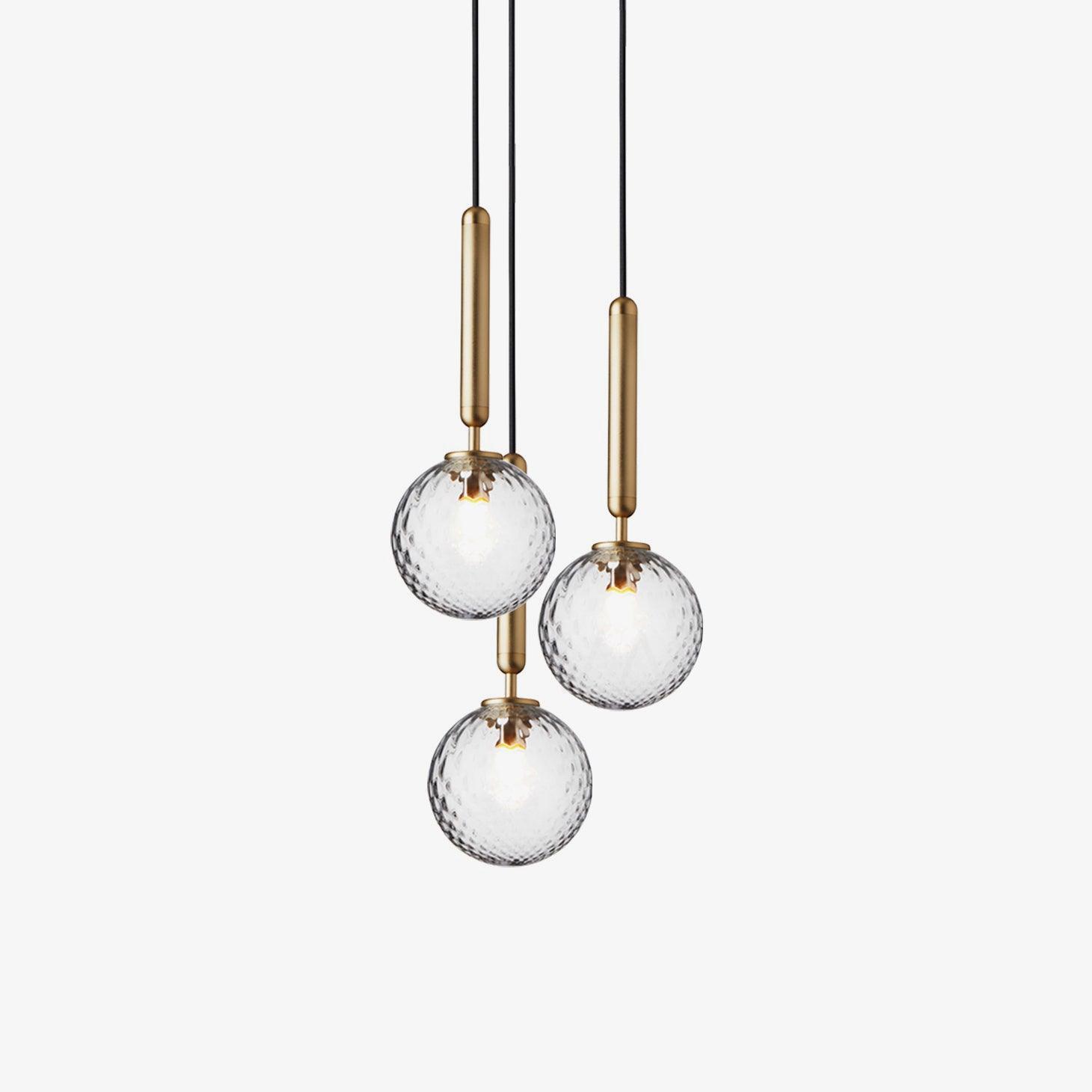 Azorila Modern Minimalist Swag Brass Glass Pendant Light - Letslighting