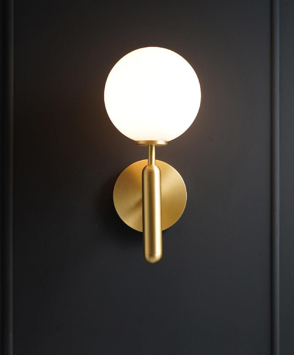 Ilirila Modern Minimalist Brass Glass Wall Light - Letslighting
