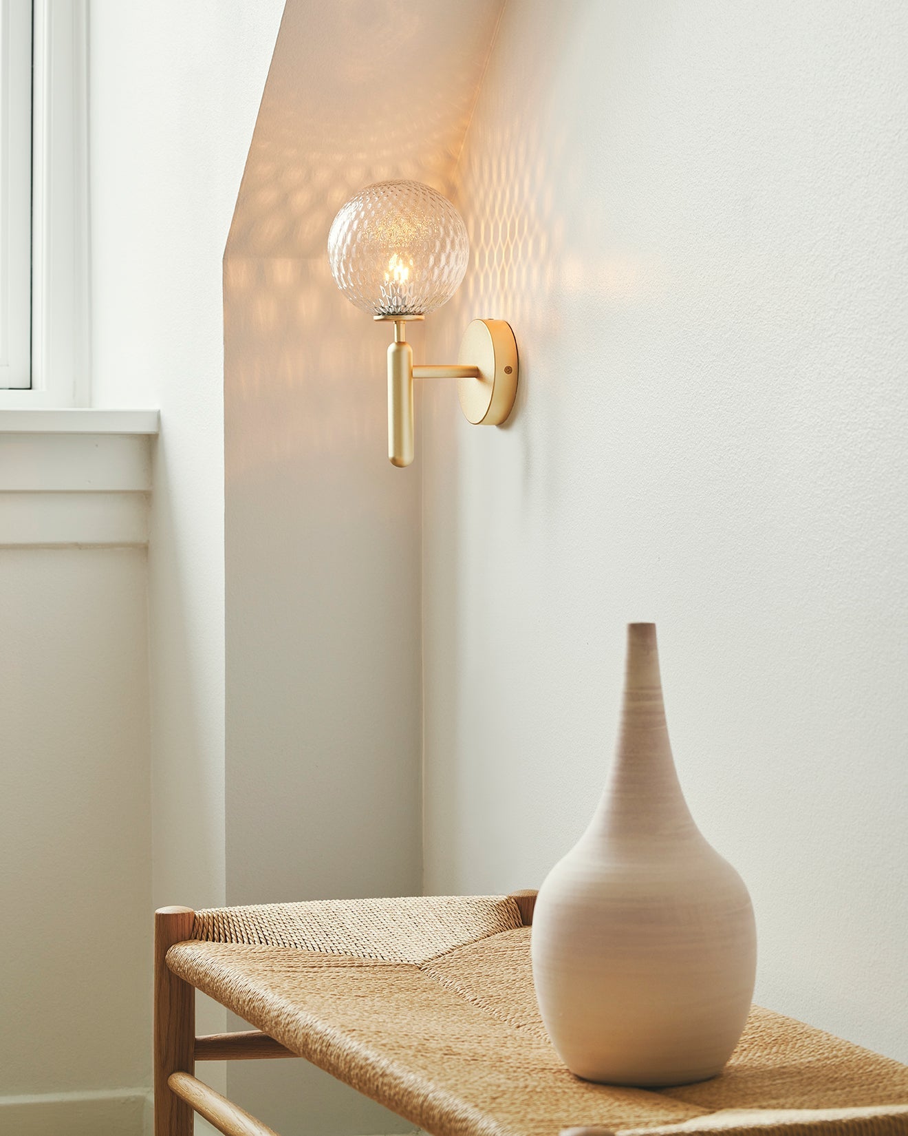 Ilirila Modern Minimalist Brass Glass Wall Light - Letslighting