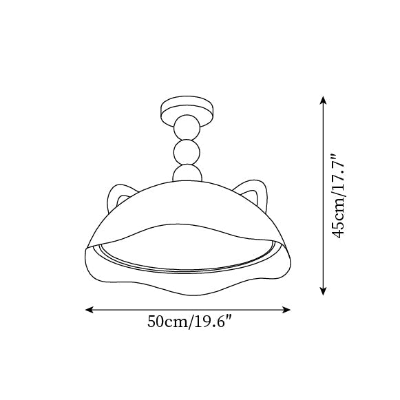 Miki Ceiling Light Cat Ears Shiny Orbs Playful - Letslighting