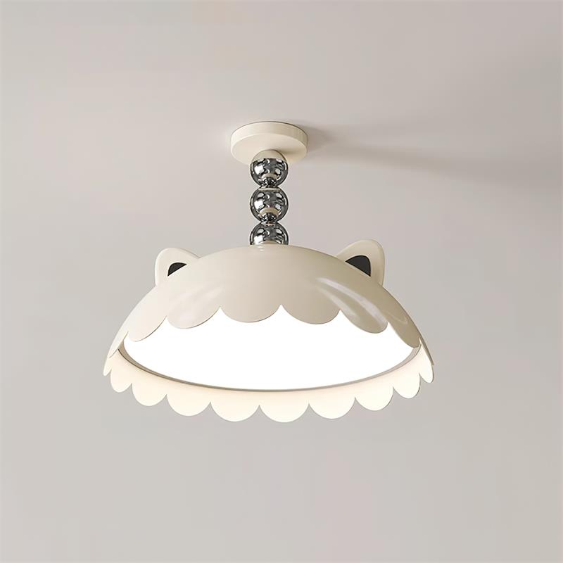 Miki Ceiling Light Cat Ears Orb Accent Playful Modern - Letslighting