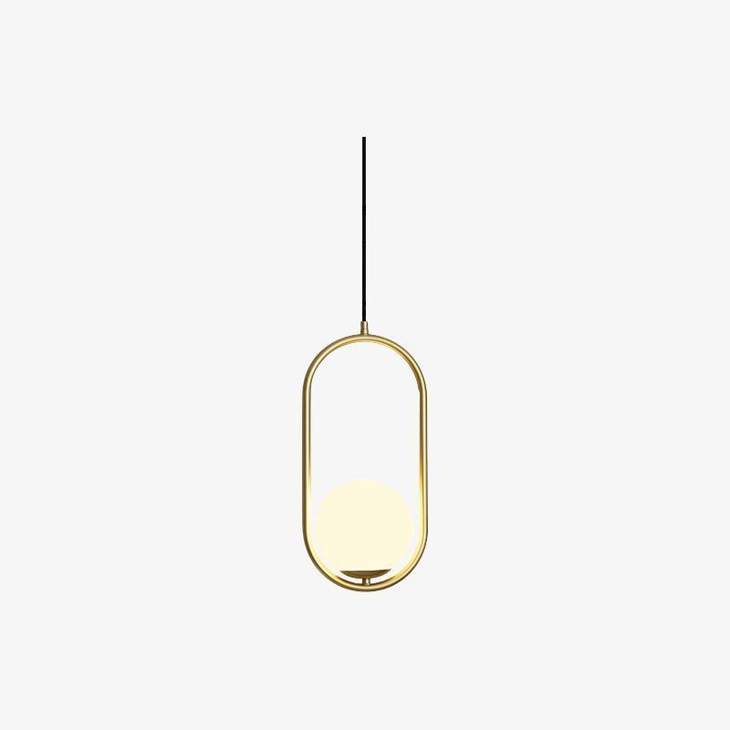 Ellipse Contemporary Brass Pendant Light - Letslighting