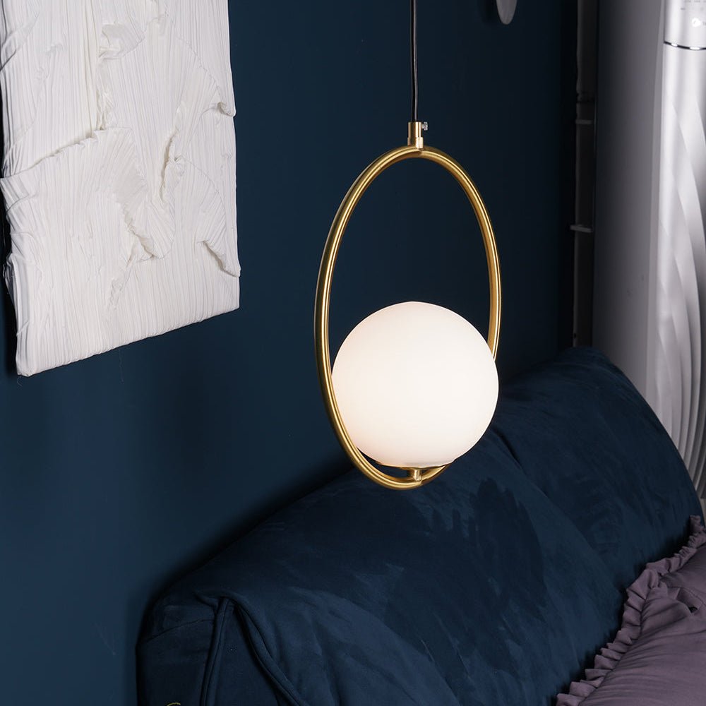 Ellipse Contemporary Brass Pendant Light - Letslighting