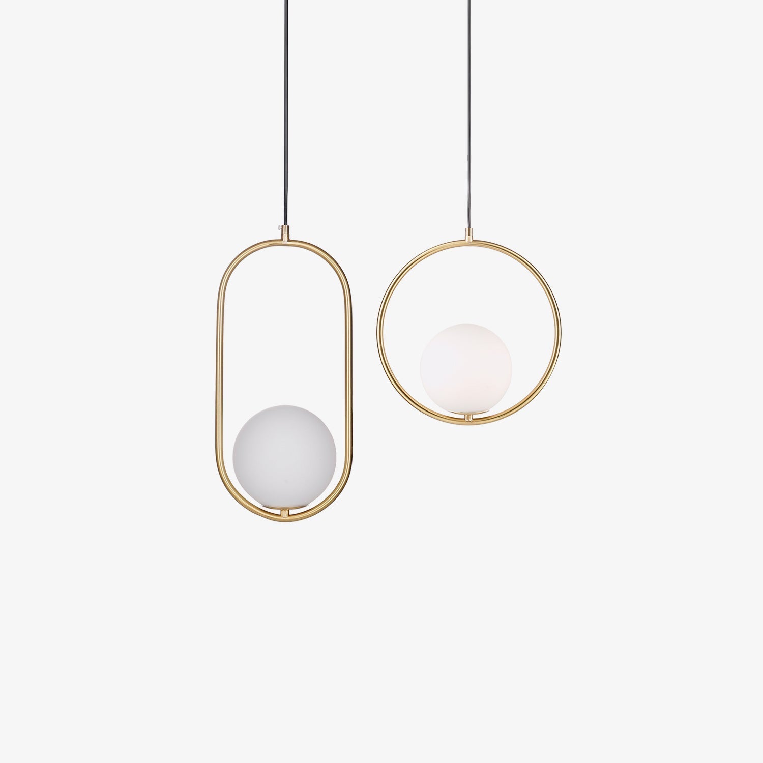 Ellipse Contemporary Brass Pendant Light - Letslighting