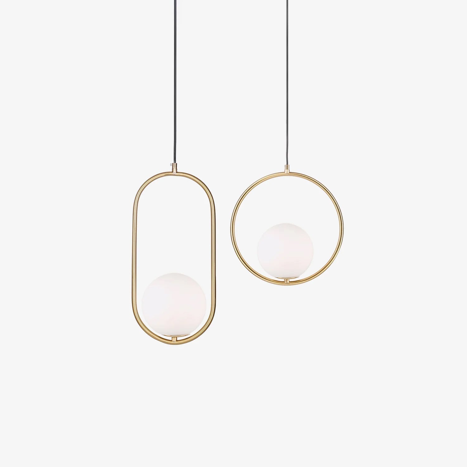 Ellipse Contemporary Brass Pendant Light - Letslighting