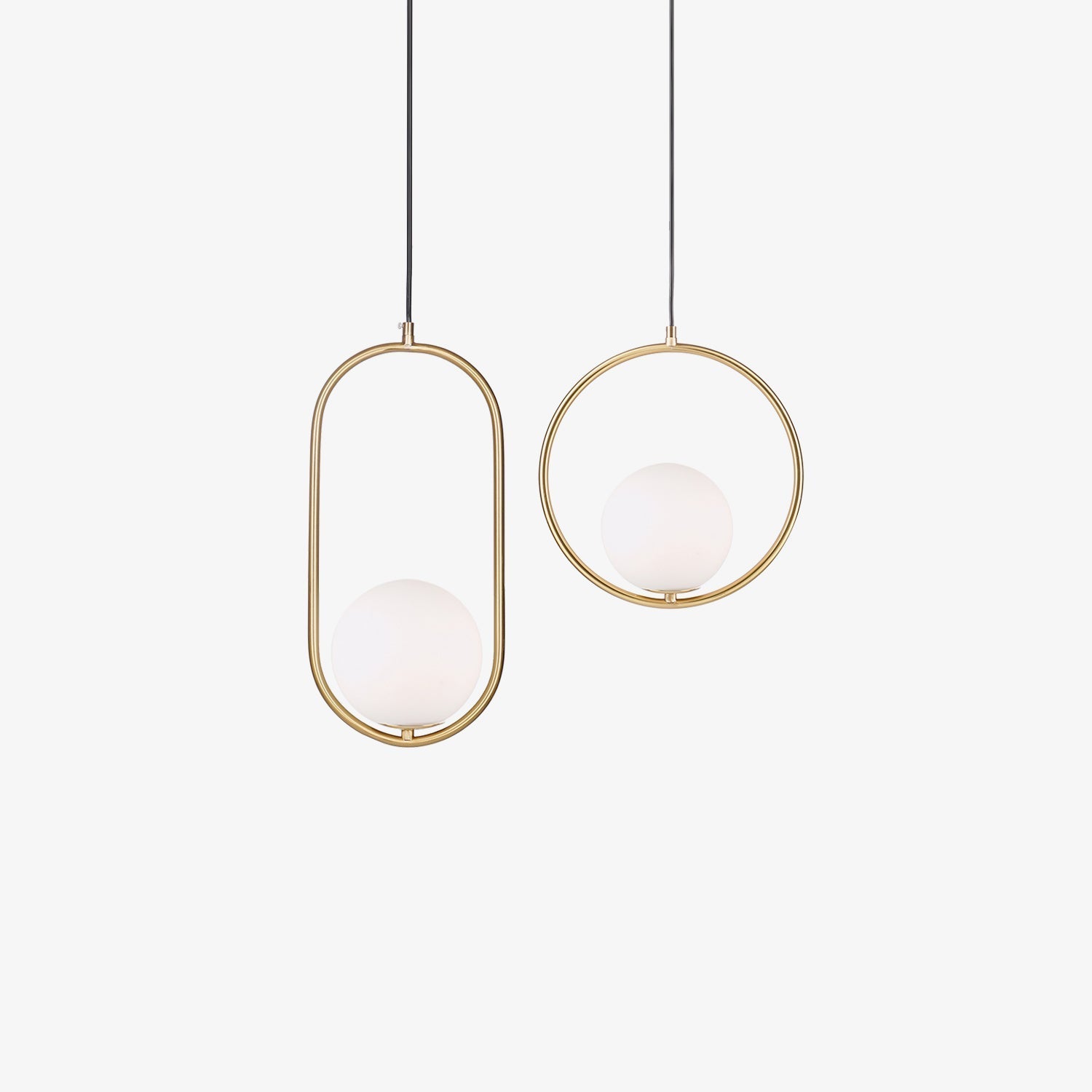 Ellipse Contemporary Brass Pendant Light - Letslighting