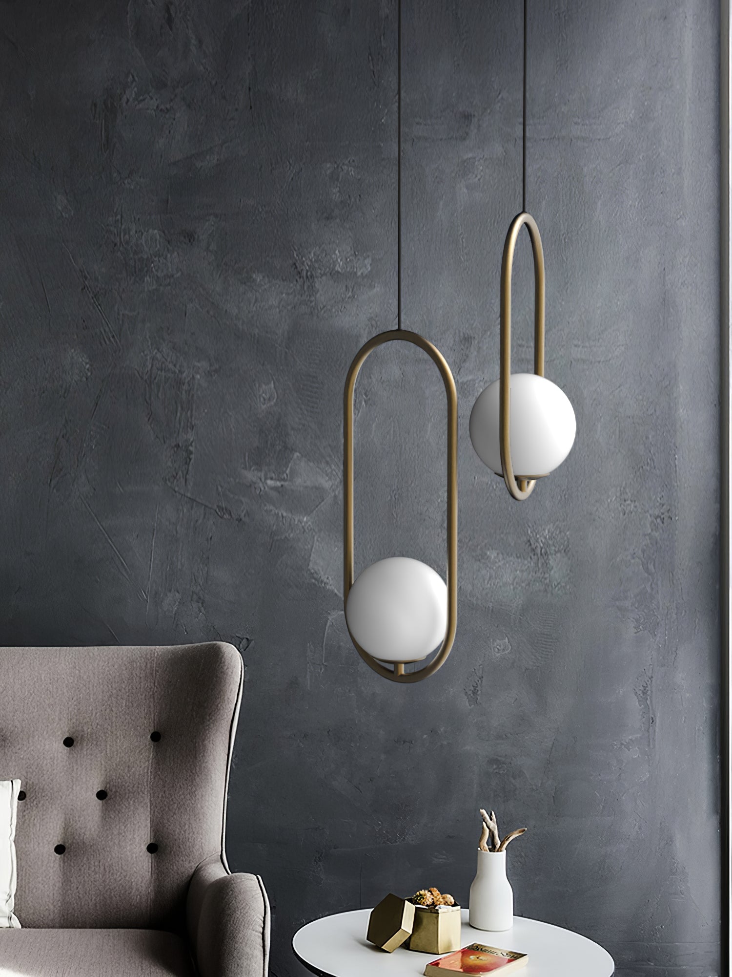 Lustra Pendant Lamp Brass Modern Ring - Letslighting