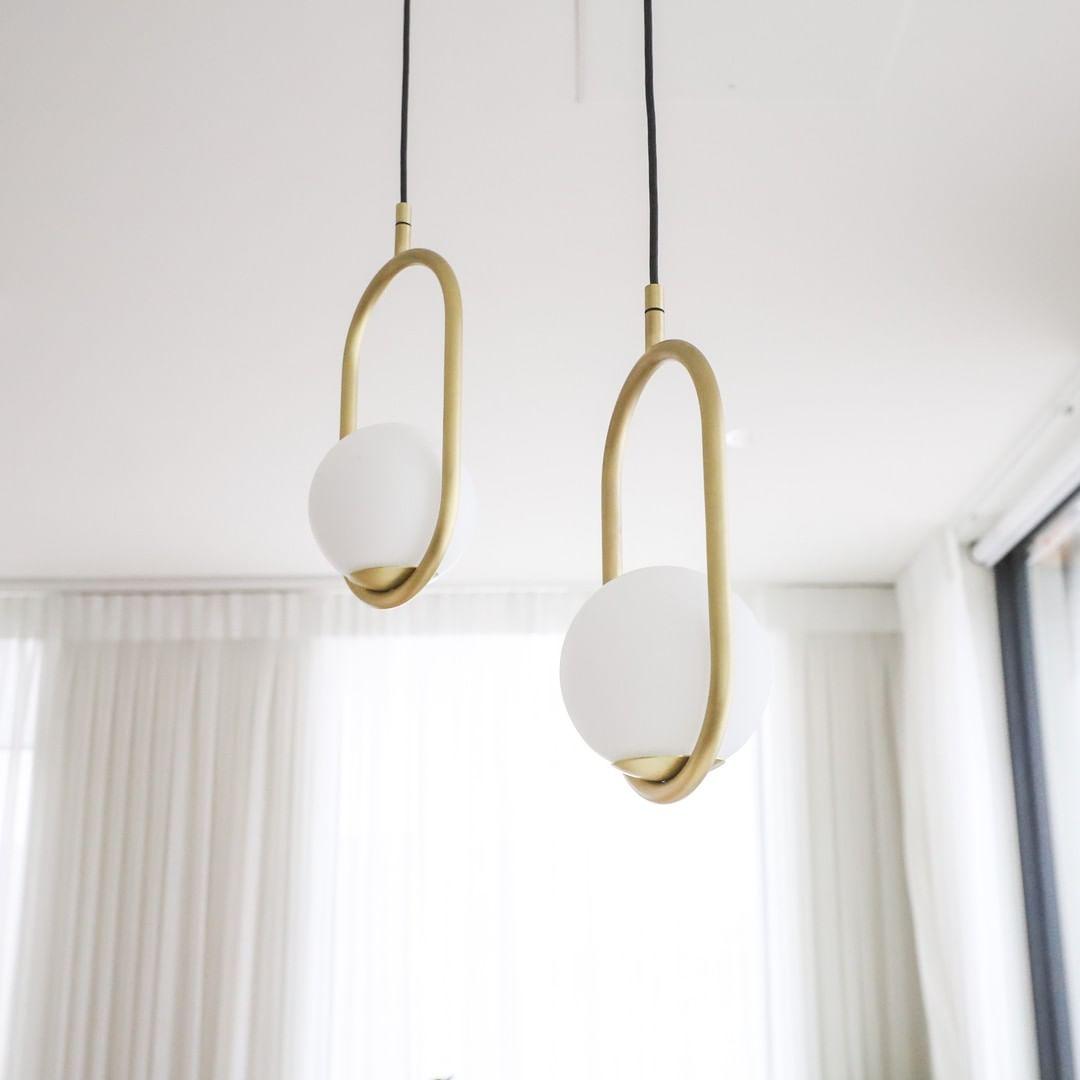 Ellipse Contemporary Brass Pendant Light - Letslighting