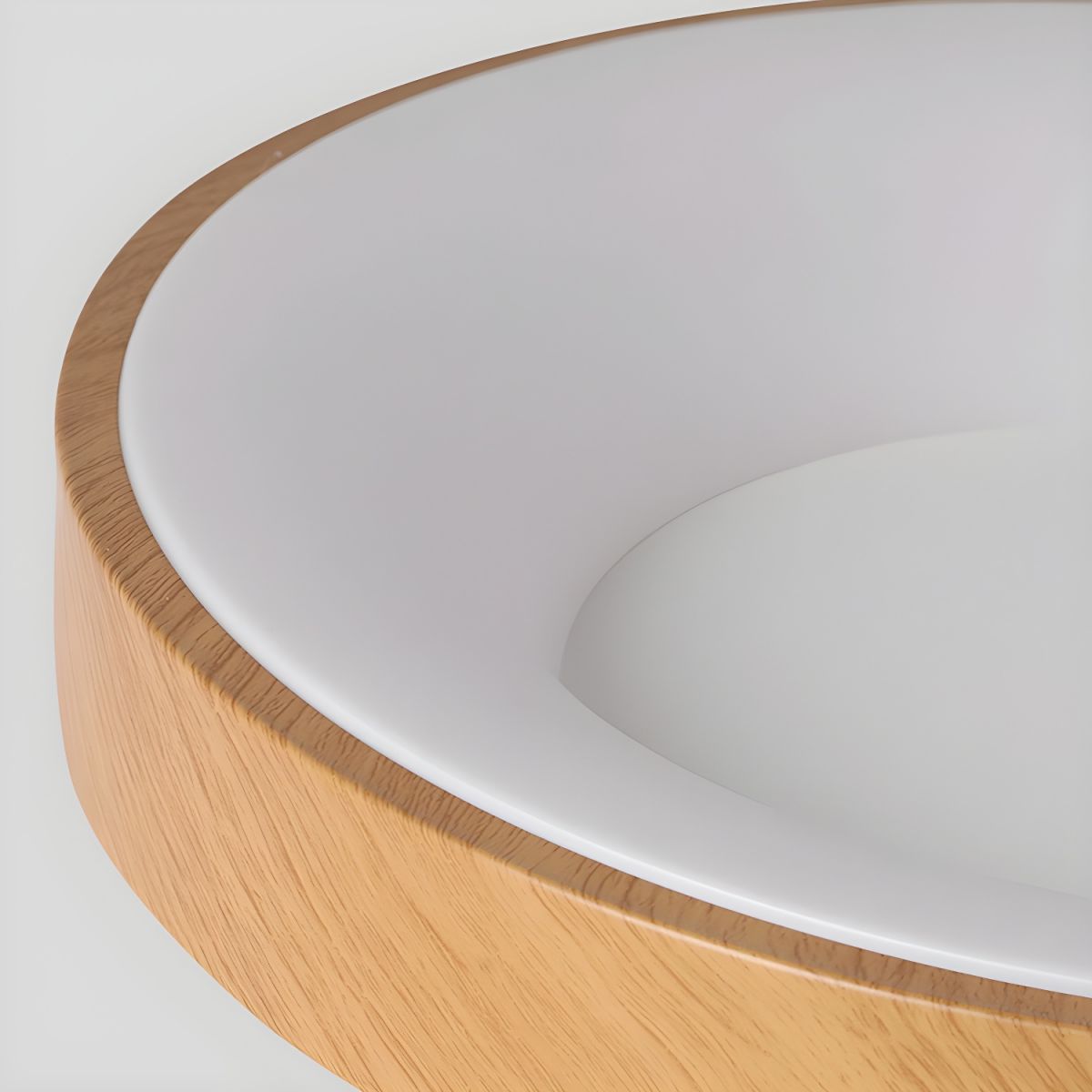 Eliriel Modern Minimalist Round Wood Flush Mount Ceiling Lamp - Letslighting