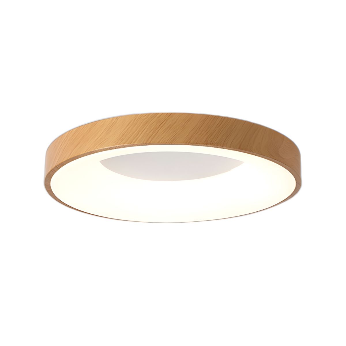 Eliriel Modern Minimalist Round Wood Flush Mount Ceiling Lamp - Letslighting