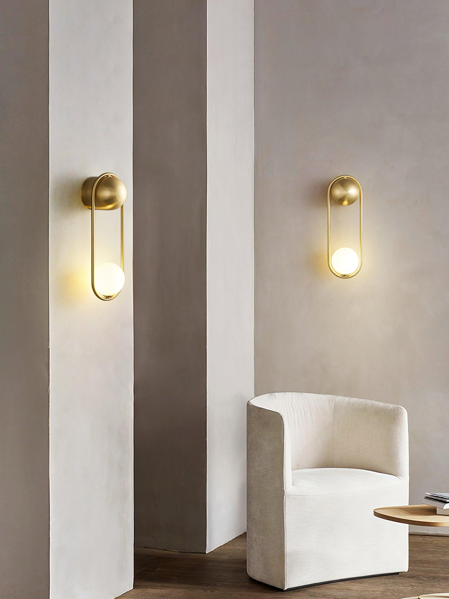 Radiain Brass Minimalist Wall Lamp - Letslighting