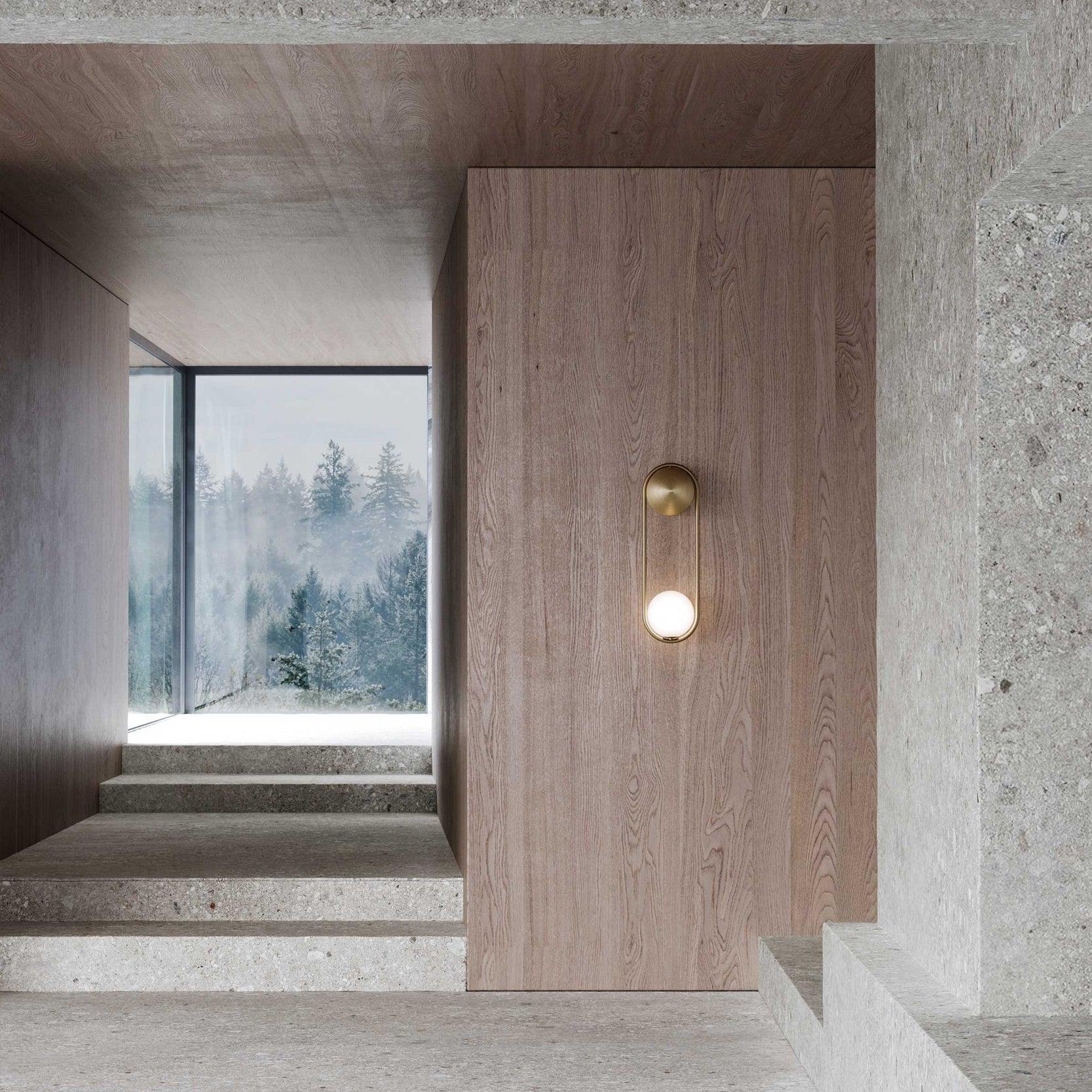 Radiain Brass Minimalist Wall Lamp - Letslighting