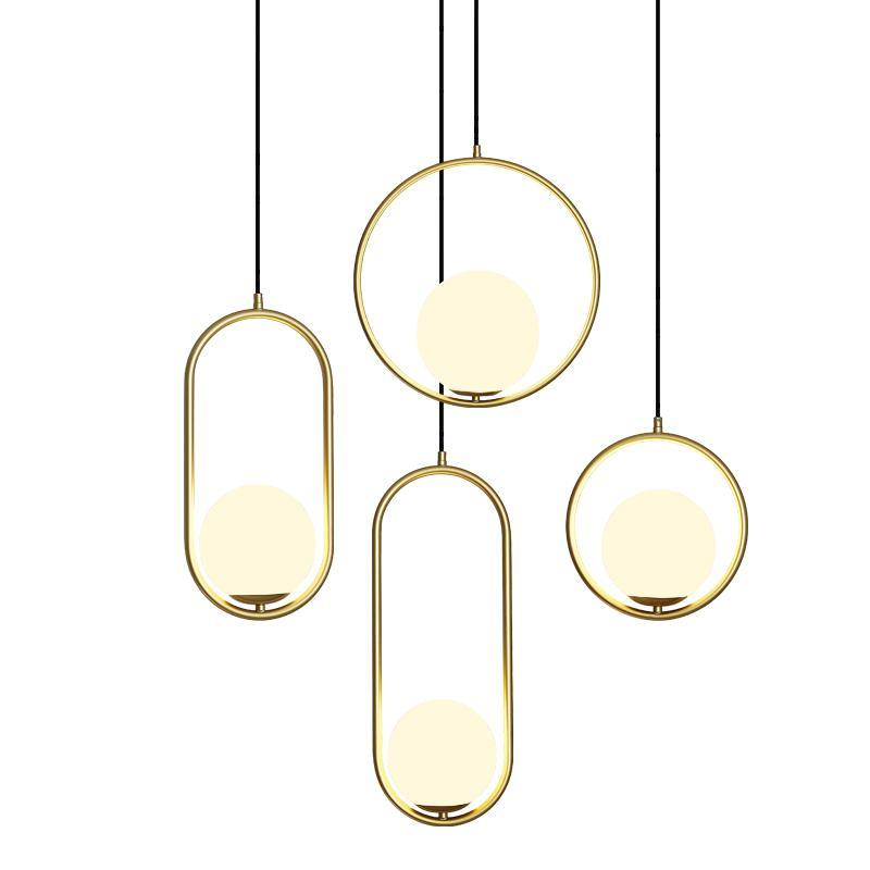 Lustra Pendant Lamp Brass Modern Ring - Letslighting