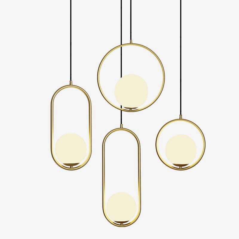 Lustra Pendant Lamp Brass Modern Ring - Letslighting
