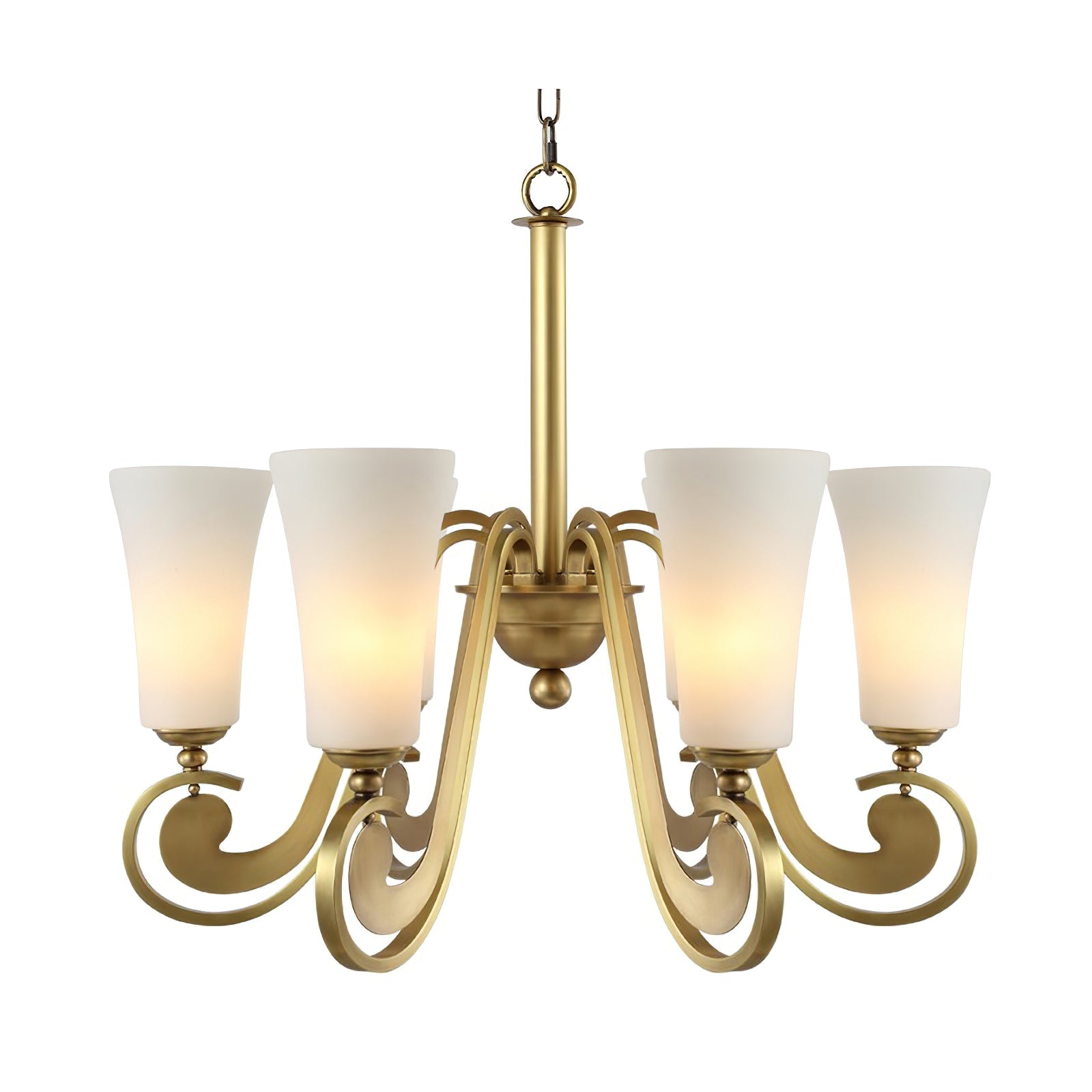 Ilsolen Postmodern Luxury Brass Glass Chandelier - Letslighting