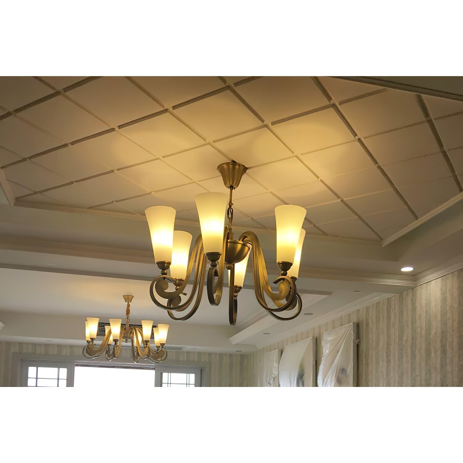 Ilsolen Postmodern Luxury Brass Glass Chandelier - Letslighting