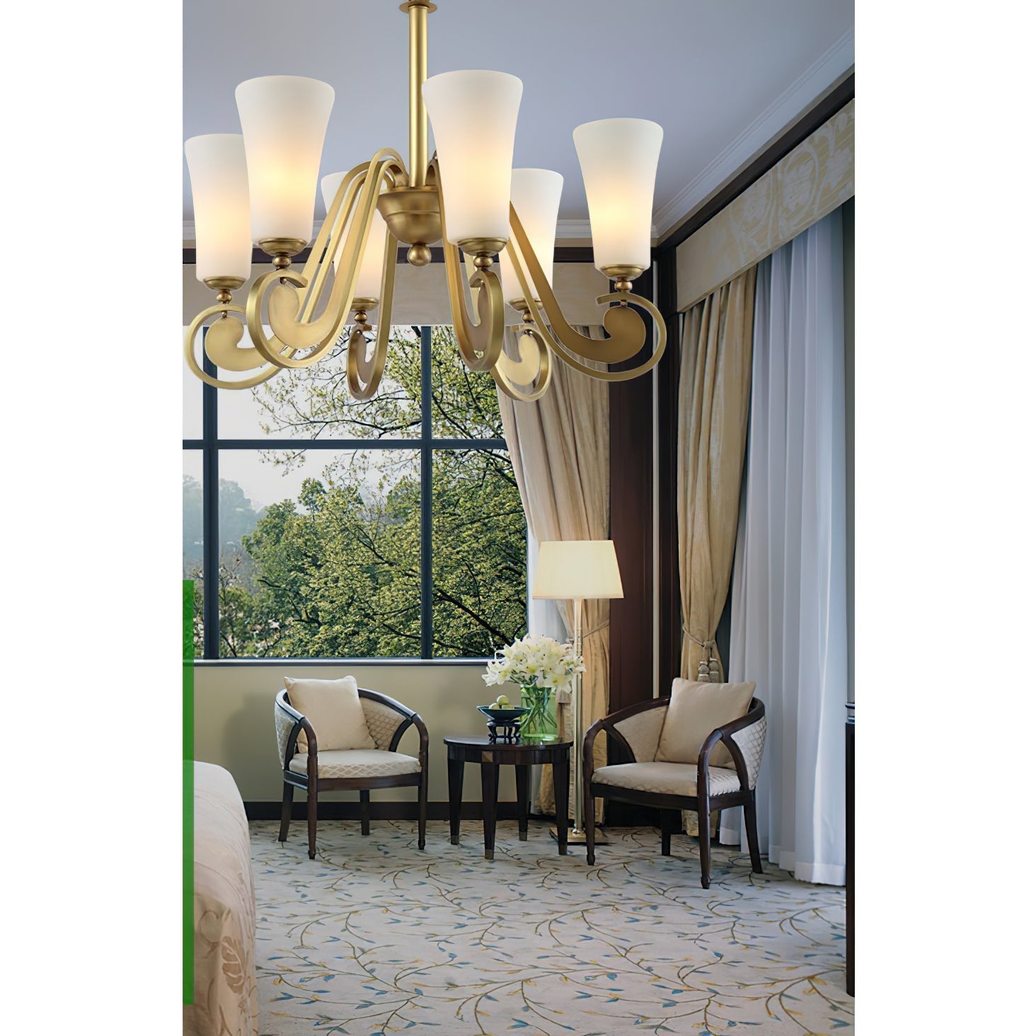 Ilsolen Postmodern Luxury Brass Glass Chandelier - Letslighting