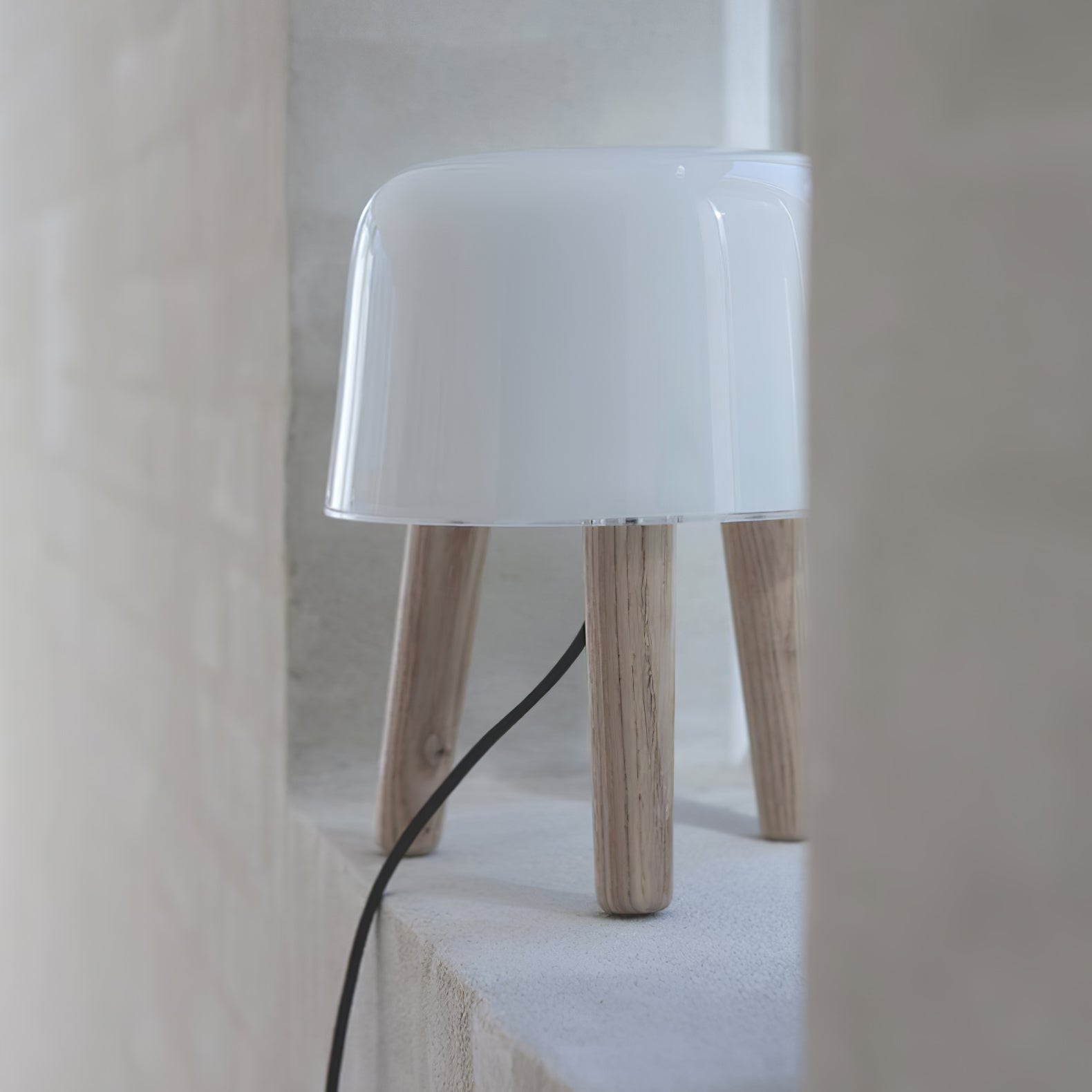 GlowPod Wood Milk Table Lamp - Letslighting