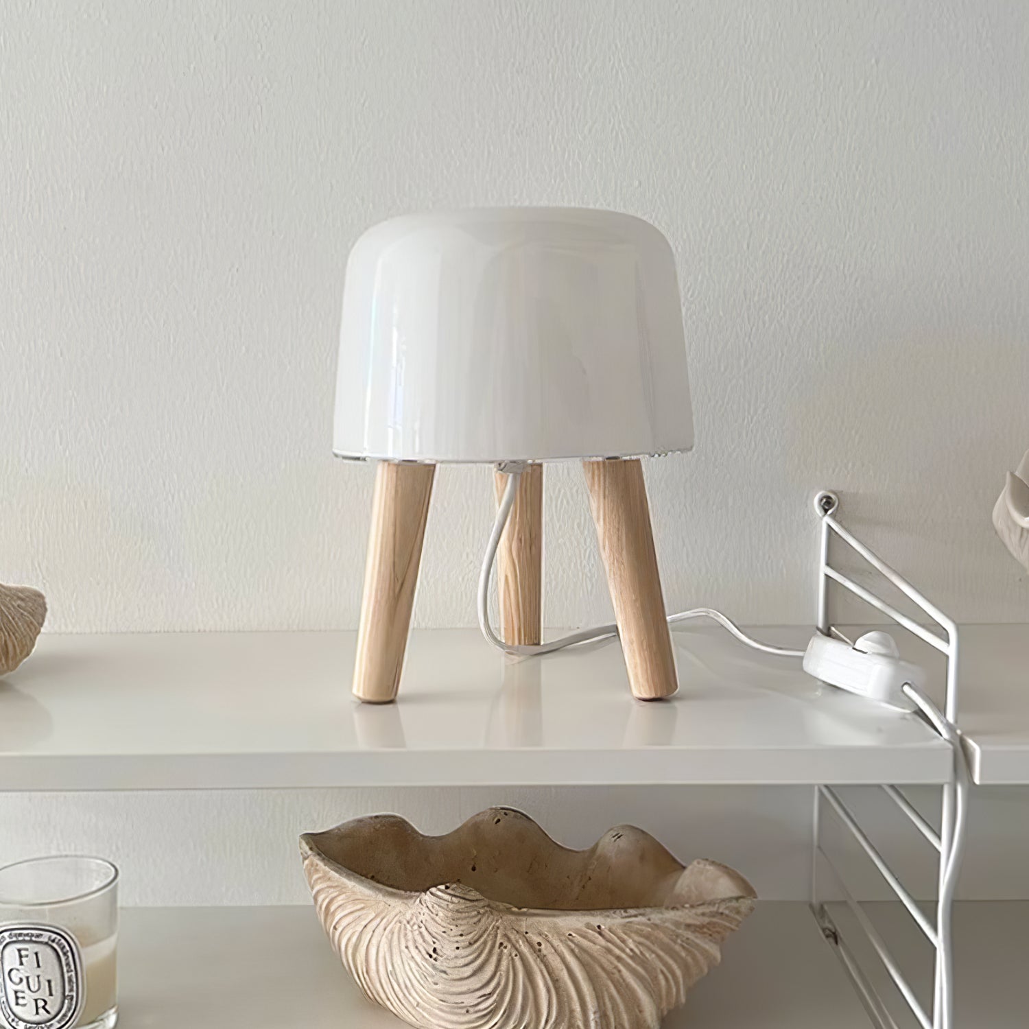 GlowPod Wood Milk Table Lamp - Letslighting