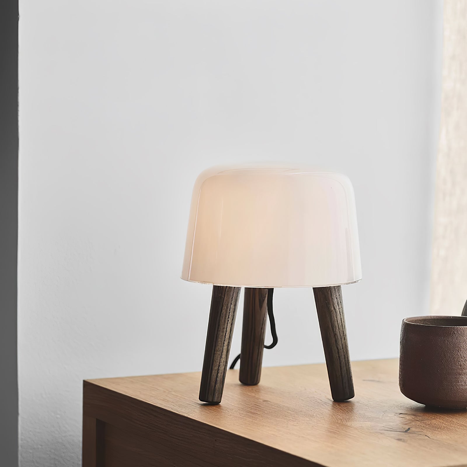 GlowPod Wood Milk Table Lamp - Letslighting