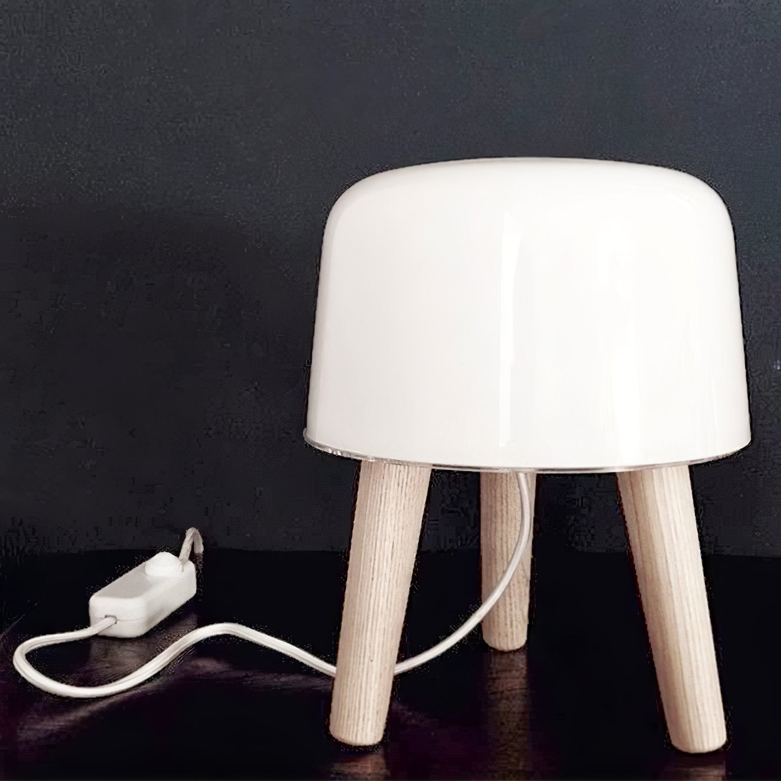 GlowPod Wood Milk Table Lamp - Letslighting