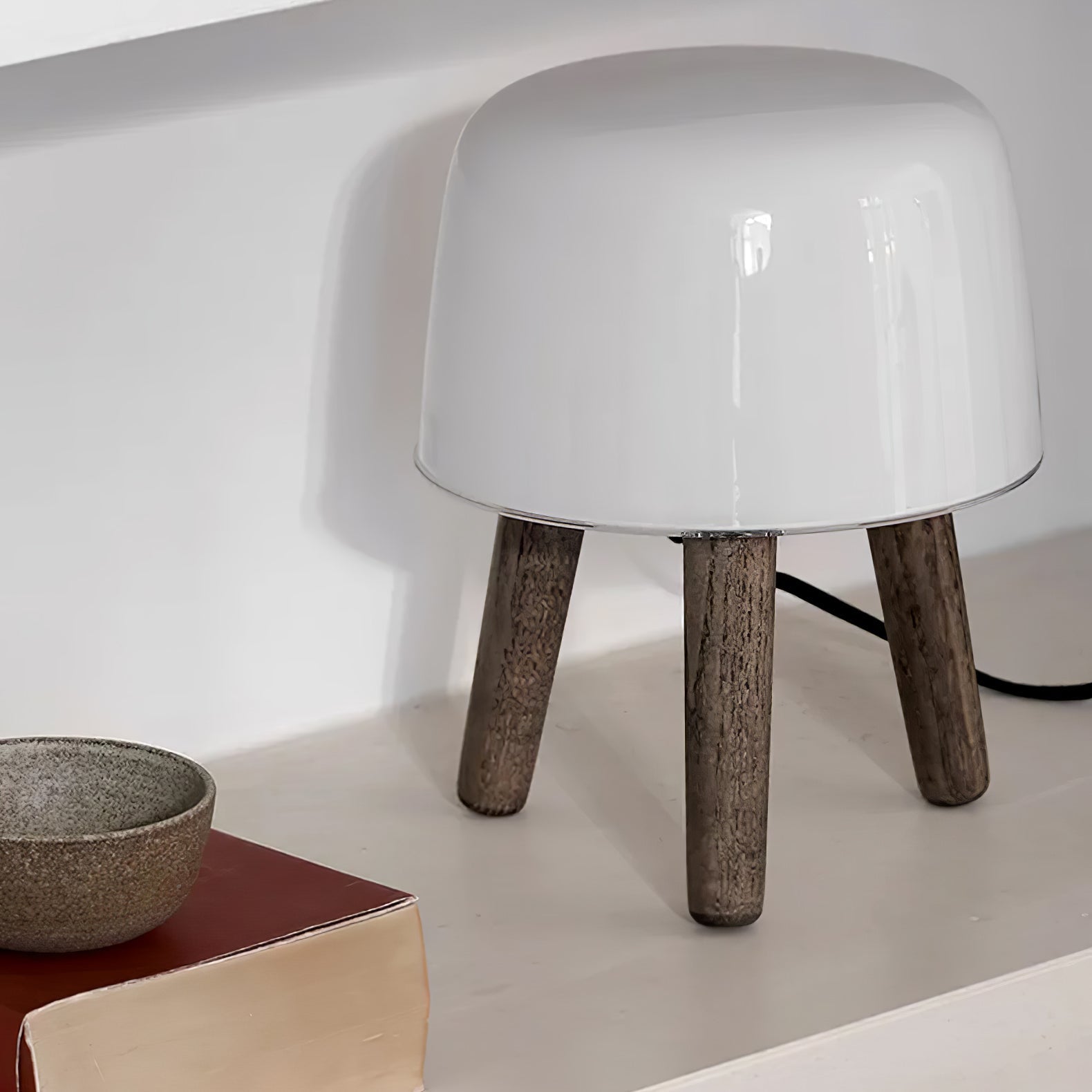 GlowPod Wood Milk Table Lamp - Letslighting
