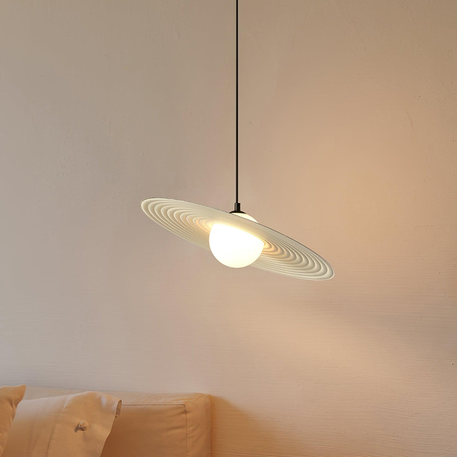 Lustra Pendant Light PE LED Plate White and Black - Letslighting